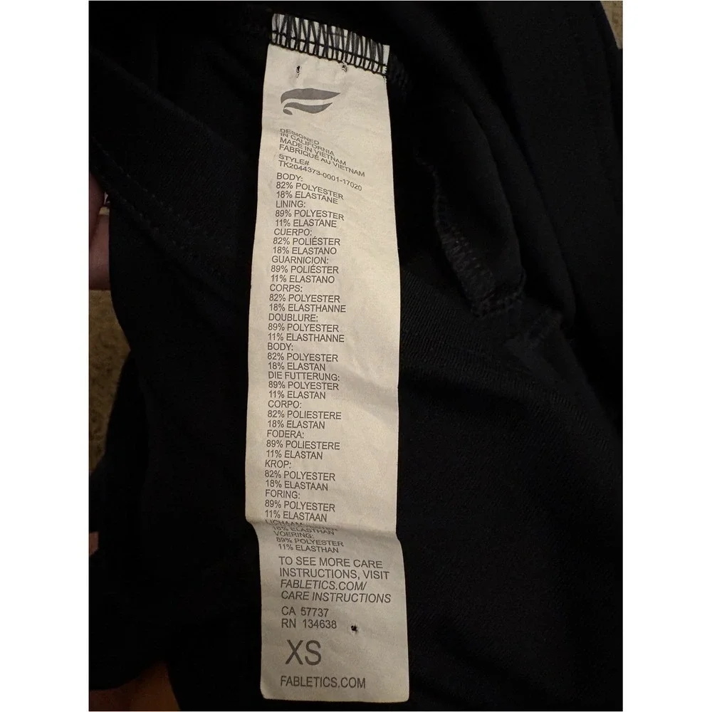 Fabletics Black‎ One-Shoulder Ruffle Crop Top